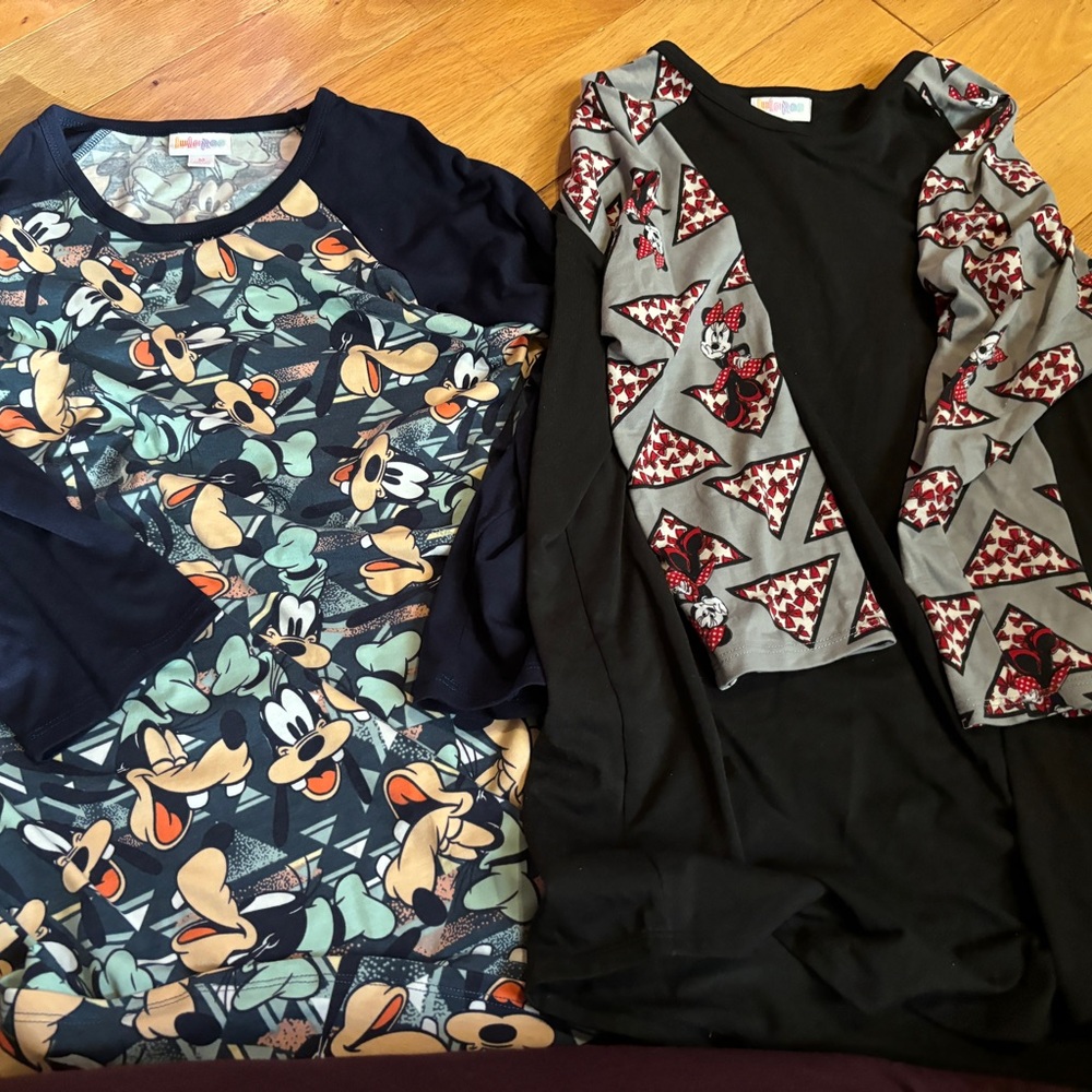 2 lularoe disney randy shirts M